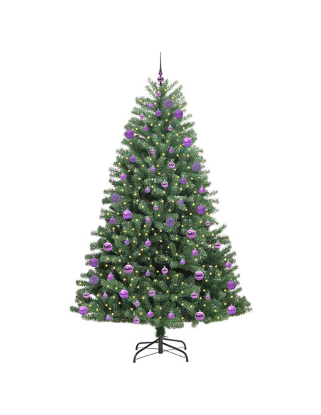 Albero di Natale Artificiale con Rami Pieghevoli Verde 240 cm
