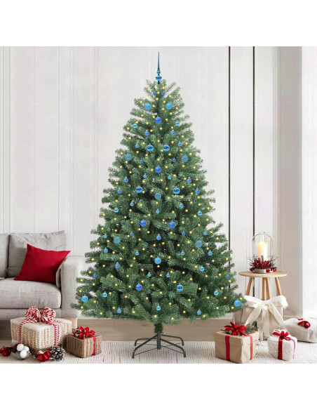 Albero di Natale Artificiale con Rami Pieghevoli Verde 240 cm