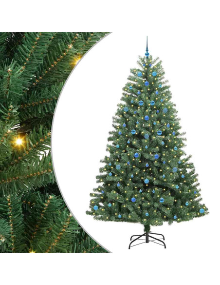Albero di Natale Artificiale con Rami Pieghevoli Verde 240 cm