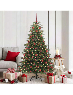 Albero di Natale artificiale con 300 LED Verde 180 cm 2