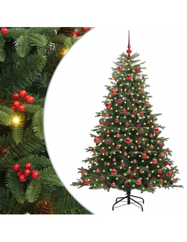 Albero di Natale artificiale con 300 LED Verde 180 cm