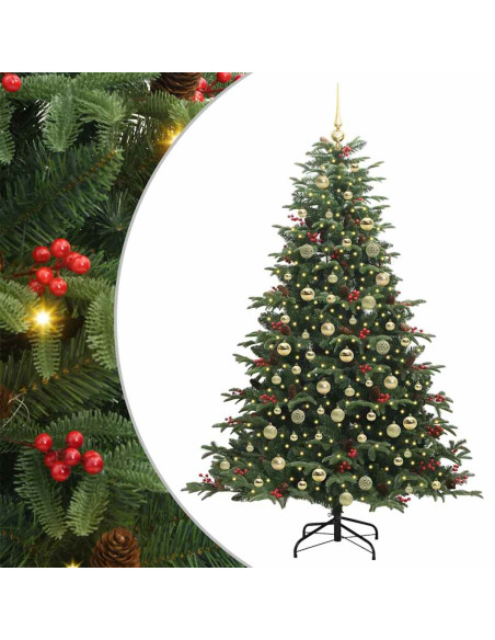 Albero di Natale artificiale con 300 LED Verde 180 cm