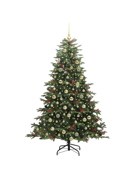 Albero di Natale artificiale con 300 LED Verde 180 cm