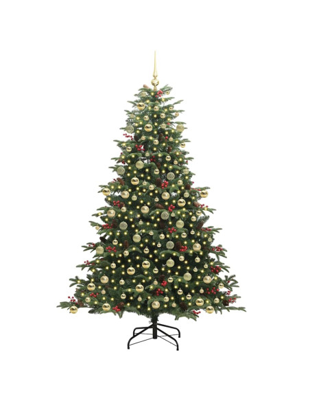 Albero di Natale artificiale con 300 LED Verde 210 cm