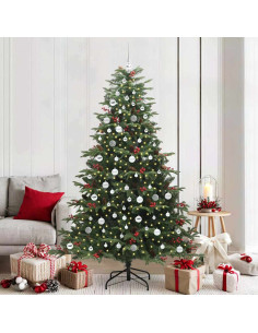Albero di Natale artificiale con 300 LED Verde 210 cm 2