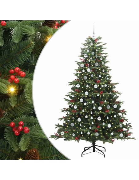 Albero di Natale artificiale con 300 LED Verde 210 cm