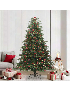 Albero di Natale artificiale con 300 LED Verde 240 cm 2