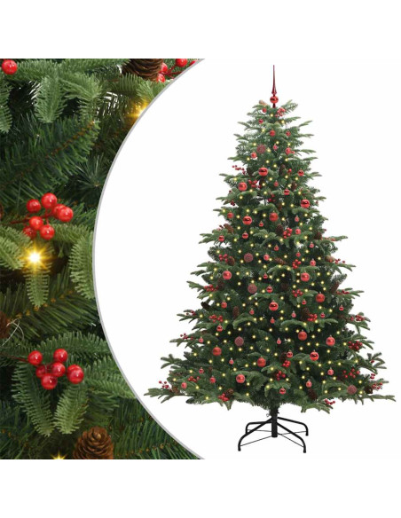 Albero di Natale artificiale con 300 LED Verde 240 cm
