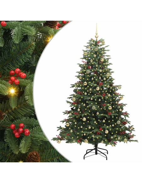 Albero di Natale artificiale con 300 LED Verde 240 cm