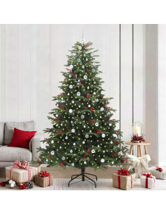 Albero di Natale artificiale con 300 LED Verde 240 cm 2