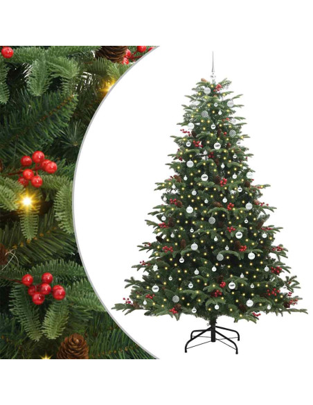 Albero di Natale artificiale con 300 LED Verde 240 cm