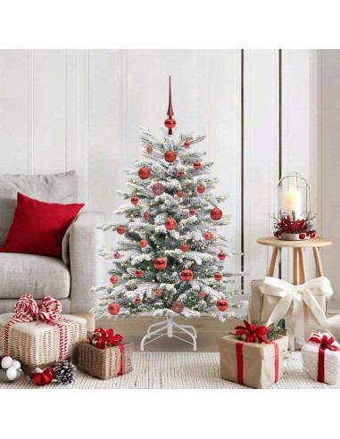 Albero di Natale Artificiale con Rami Pieghevoli Bianco 120 cm