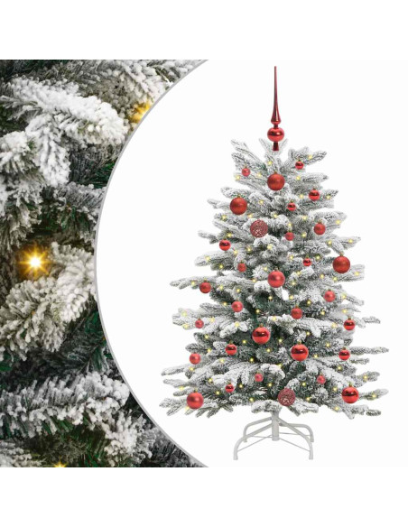 Albero di Natale Artificiale con Rami Pieghevoli Bianco 120 cm