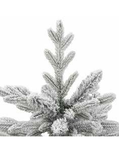 Albero di Natale Artificiale con Rami Pieghevoli Bianco 120 cm 2