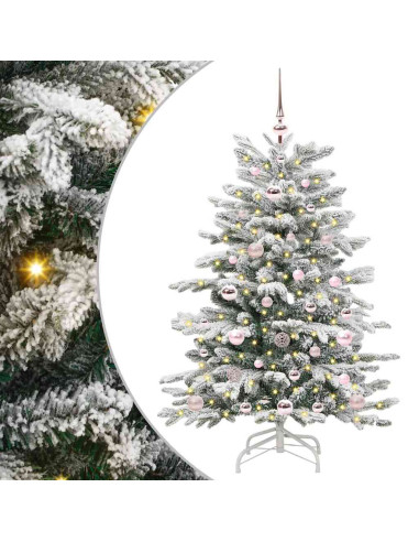Albero di Natale Artificiale con Rami Pieghevoli Bianco 120 cm