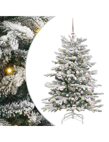 Albero di Natale Artificiale con Rami Pieghevoli Bianco 120 cm