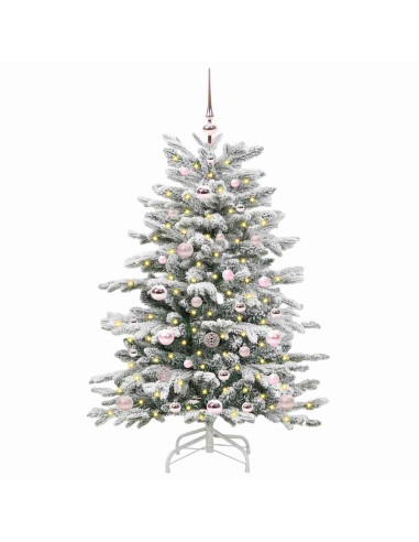 Albero di Natale Artificiale con Rami Pieghevoli Bianco 120 cm