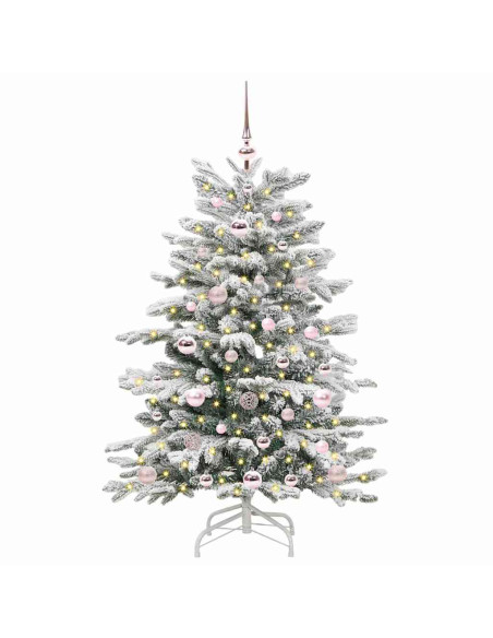 Albero di Natale Artificiale con Rami Pieghevoli Bianco 120 cm