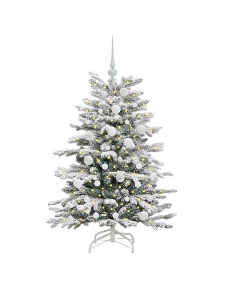 Albero di Natale Artificiale con Rami Pieghevoli Bianco 120 cm