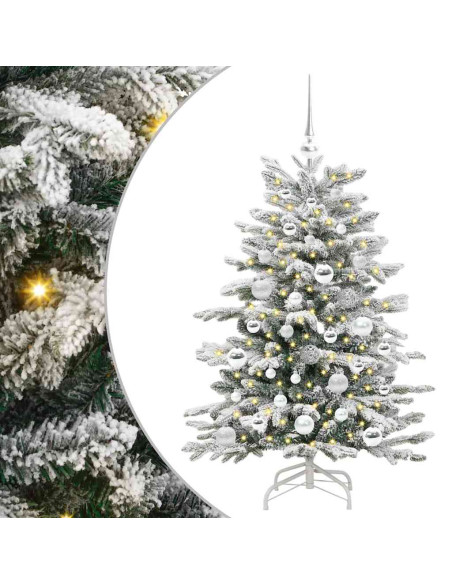 Albero di Natale Artificiale con Rami Pieghevoli Bianco 120 cm