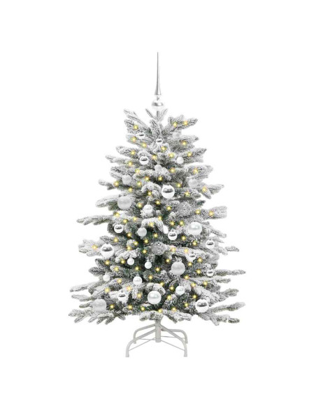 Albero di Natale Artificiale con Rami Pieghevoli Bianco 120 cm