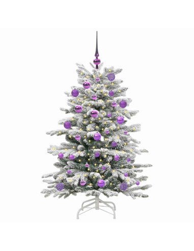 Albero di Natale Artificiale con Rami Pieghevoli Bianco 120 cm