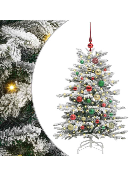 Albero di Natale Artificiale con Rami Pieghevoli Bianco 120 cm