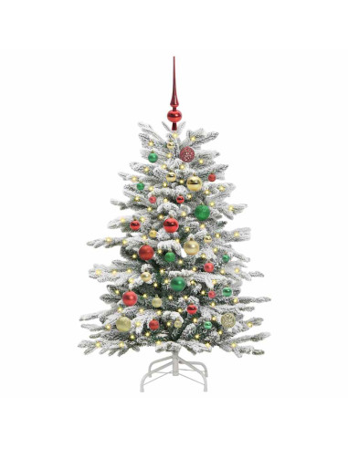 Albero di Natale Artificiale con Rami Pieghevoli Bianco 120 cm