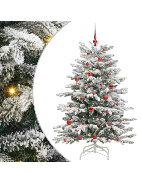 Albero di Natale Artificiale con Rami Pieghevoli Bianco 150 cm