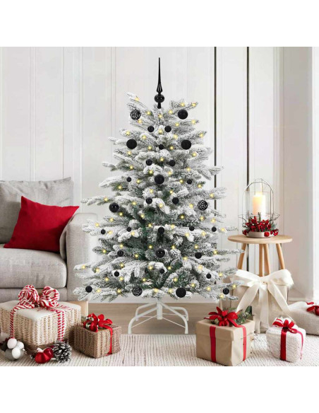 Albero di Natale Artificiale con Rami Pieghevoli Bianco 150 cm