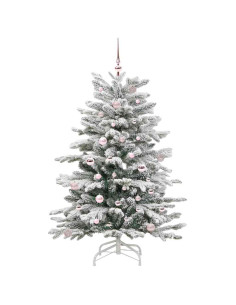 Albero di Natale Artificiale con Rami Pieghevoli Bianco 150 cm 2