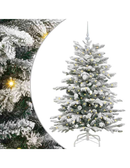 Albero di Natale Artificiale con Rami Pieghevoli Bianco 150 cm