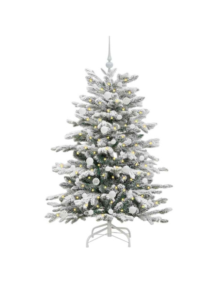 Albero di Natale Artificiale con Rami Pieghevoli Bianco 150 cm