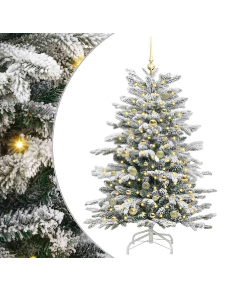 Albero di Natale Artificiale con Rami Pieghevoli Bianco 150 cm