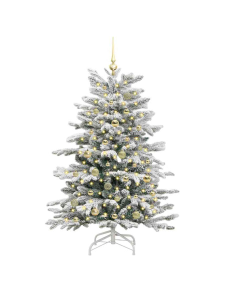 Albero di Natale Artificiale con Rami Pieghevoli Bianco 150 cm