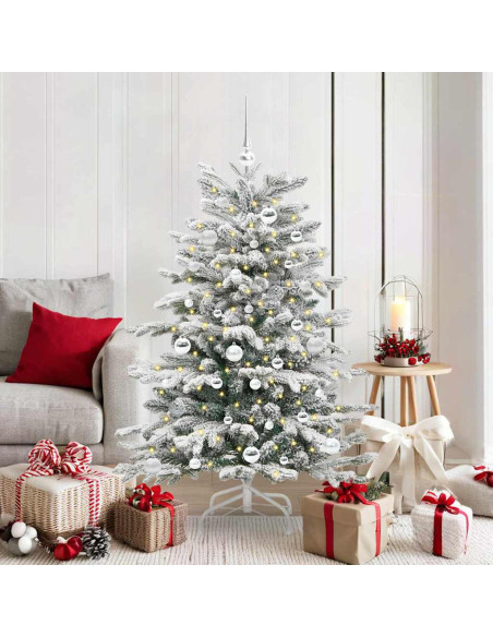 Albero di Natale Artificiale con Rami Pieghevoli Bianco 150 cm