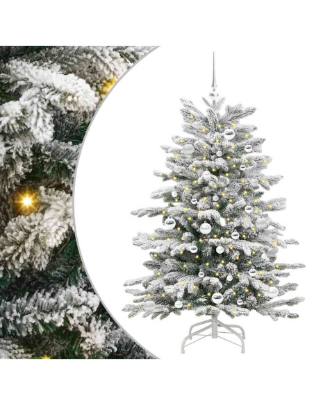 Albero di Natale Artificiale con Rami Pieghevoli Bianco 150 cm