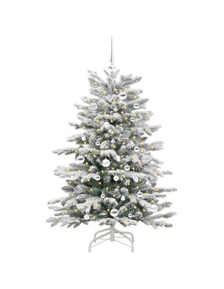 Albero di Natale Artificiale con Rami Pieghevoli Bianco 150 cm