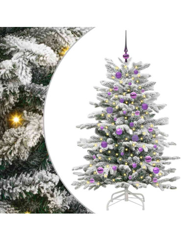 Albero di Natale Artificiale con Rami Pieghevoli Bianco 150 cm