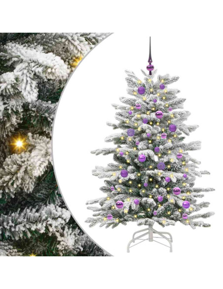Albero di Natale Artificiale con Rami Pieghevoli Bianco 150 cm
