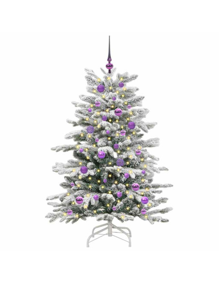 Albero di Natale Artificiale con Rami Pieghevoli Bianco 150 cm