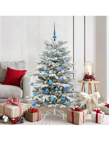 Albero di Natale Artificiale con Rami Pieghevoli Bianco 150 cm