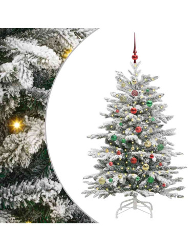 Albero di Natale Artificiale con Rami Pieghevoli Bianco 150 cm