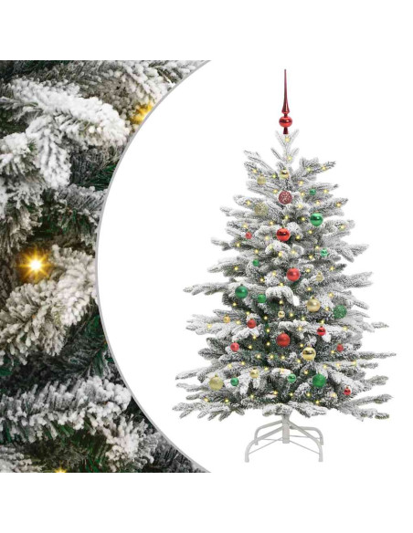 Albero di Natale Artificiale con Rami Pieghevoli Bianco 150 cm