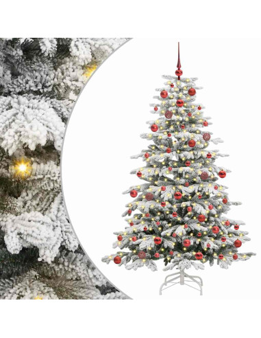 Albero di Natale Artificiale con Rami Pieghevoli Bianco 180 cm