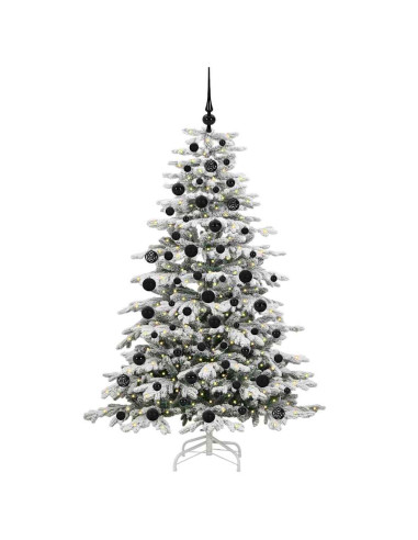 Albero di Natale Artificiale con Rami Pieghevoli Bianco 180 cm