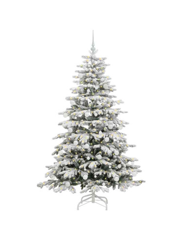 Albero di Natale Artificiale con Rami Pieghevoli Bianco 180 cm