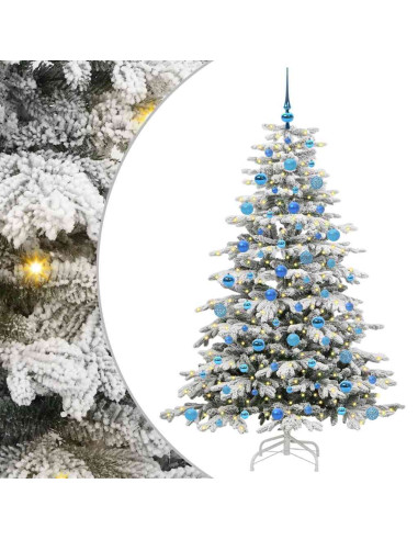 Albero di Natale Artificiale con Rami Pieghevoli Bianco 180 cm