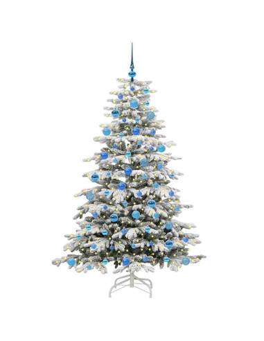 Albero di Natale Artificiale con Rami Pieghevoli Bianco 180 cm