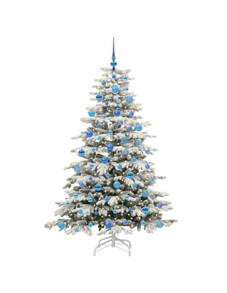 Albero di Natale Artificiale con Rami Pieghevoli Bianco 180 cm